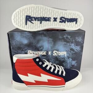 NEW Revenge x Storm Vol. 2 Red Navy High Top Sneakers, Size Men's 13 With Box